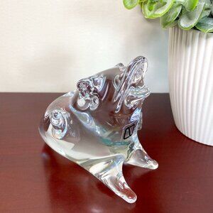 Murano Italy V. Nason & Co. Clear Art Glass Frog